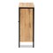 Baxton Studio Vander Contemporary Oak Brown Finished Wood and Black Metal 1-Door Shoe Storage Cabinet 189-11751-ZORO - alternate 5